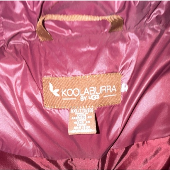 Koolaburra by UGG Wine Hooded Water Resistant Puffer Jacket XXL Women Winter - Picture 4 of 6